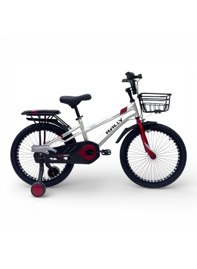 RALLY BICYCLE 20-Inch Kids Bicycle | 20-Inch Wheel Size | Urban Basket (RL-20-P132) | Steel Frame | Dual Brake | Red Color - Image 1